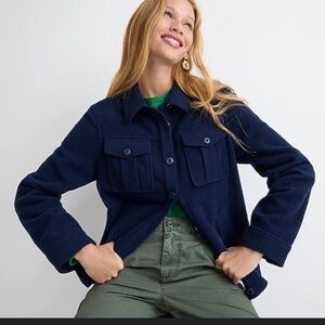 J. Crew Navy Blue Shirt Jacket
